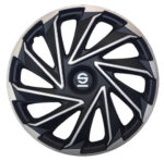 Set Copricerchi Sparco Varese Argento/Nero – Disponibili in raggio 14", 15", 16" – Stile e Protezione di facile montaggio