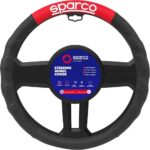 Coprivolante Sparco SPC1111RS Nero/Rosso 37-38 cm – Design Sportivo e Comfort Antiscivolo